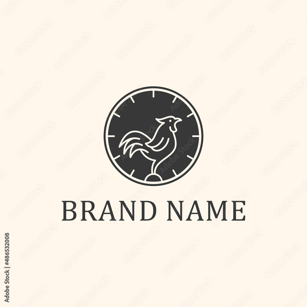 Chicken Time logo design vector template Chicken Time logo design vector template