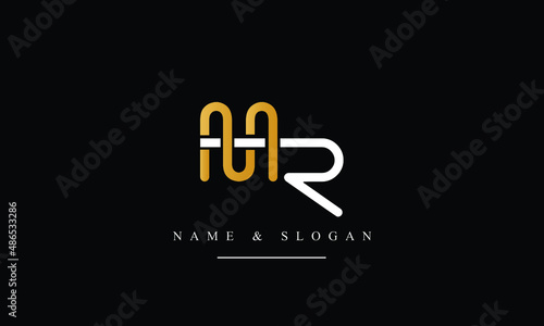 RM, MR, R, M abstract letters logo monogram