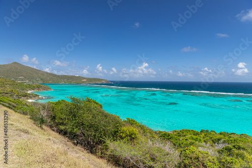 Fototapeta Naklejka Na Ścianę i Meble -  Saint Vincent and the Grenadines, Canouan, east coast