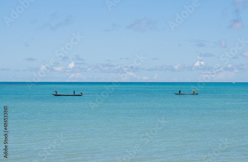 fishermen in a sunny day