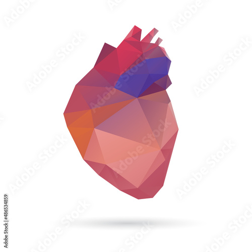 Heart triangle shape abstract isolated on a white backgrounds