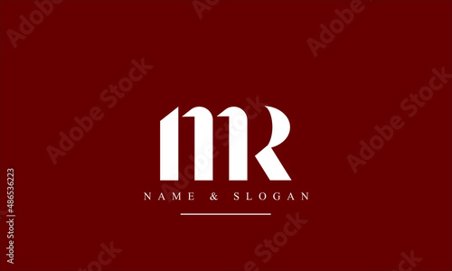 RM, MR, R, M abstract letters logo monogram