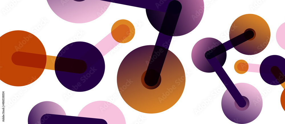 Abstract background. Round dots connected by lines. Trendy techno business template for wallpaper, banner, background or landing Abstract background. Round dots connected by lines. Trendy techno business template for wallpaper, banner, background or landing