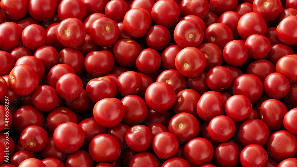 Viele rote Tomaten zum Verkauf im Supermarkt Viele rote Tomaten zum Verkauf im Supermarkt