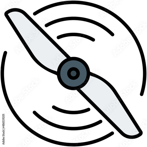 propeller filled outline icon