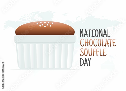 vector graphic of national chocolate souffle day good for national chocolate souffle day celebration. flat design. flyer design.flat illustration.