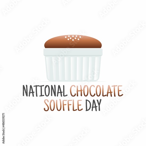 vector graphic of national chocolate souffle day good for national chocolate souffle day celebration. flat design. flyer design.flat illustration.