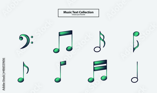 collection of a musical notes vector night party festival elegant notes music chord background