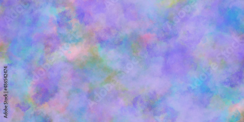 Pastel watercolor background for spring and Easter with purple and blue hues