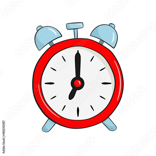 Alarm clock. Vector. Cartoon