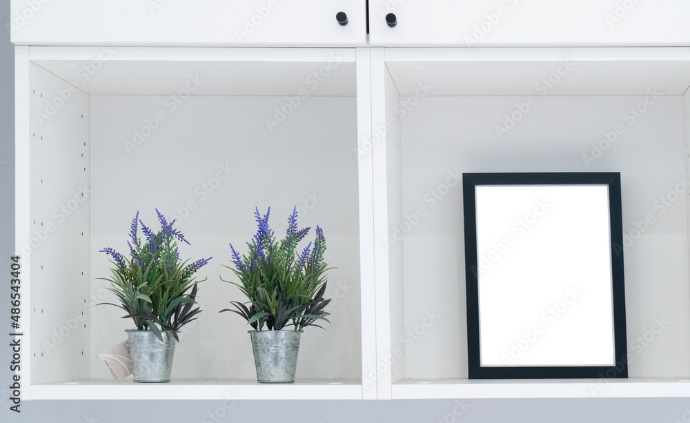 Frame mock up in modern home Frame mock up in modern home