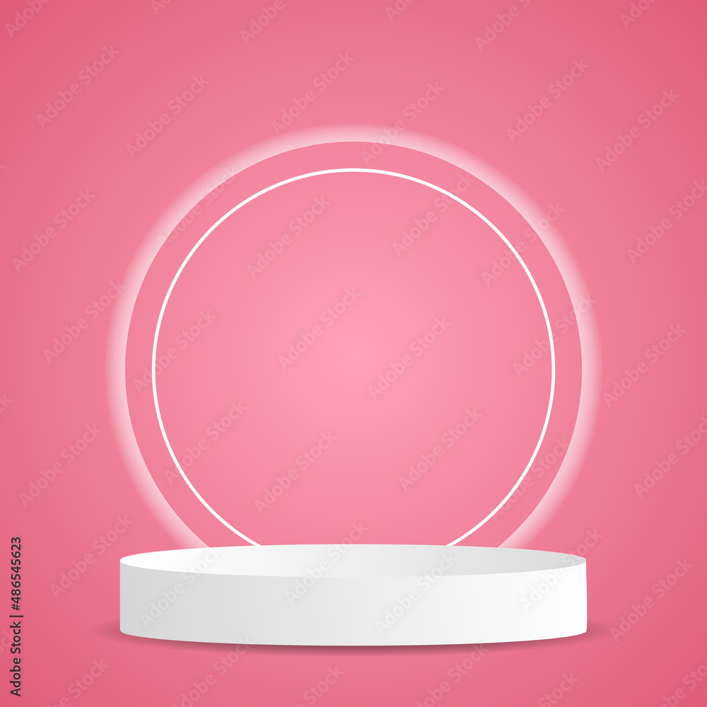 White podium in Valentine's Day on pink background , Flat Modern design , illustration Vector EPS 10 White podium in Valentine's Day on pink background , Flat Modern design , illustration Vector EPS 10