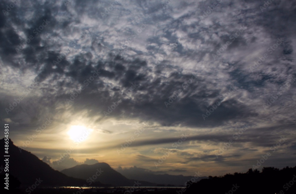 Fototapeta premium sunset in the mountains