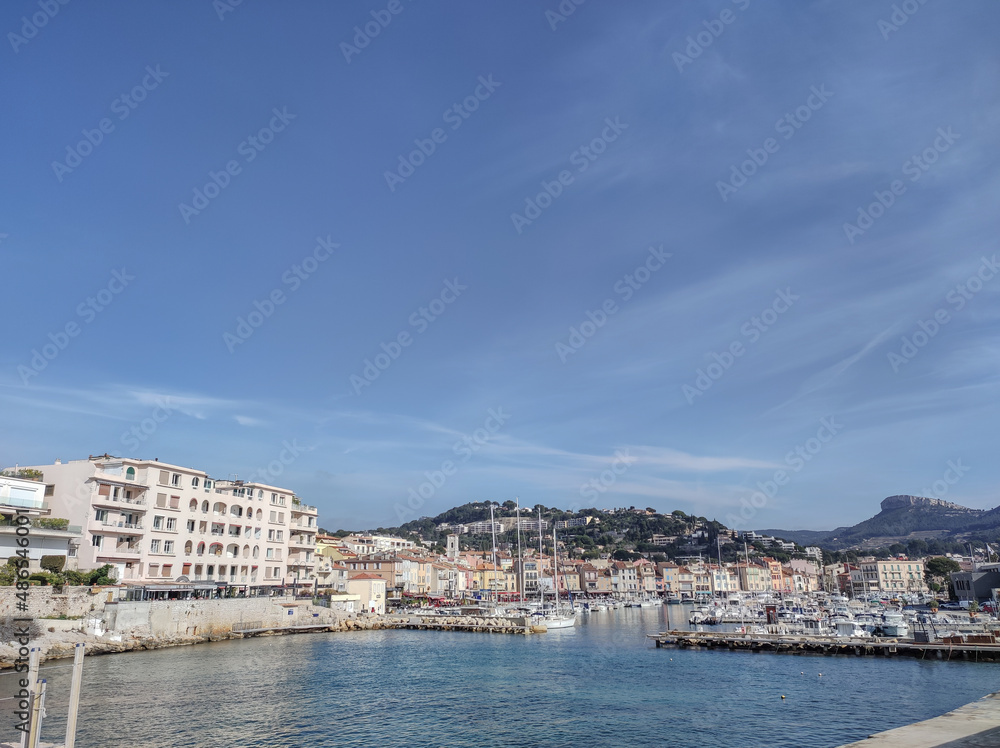 view of the port of cassis in France