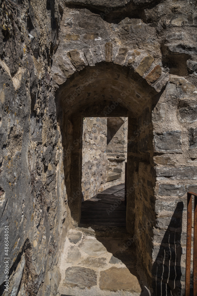 Old passage in the castle, arch