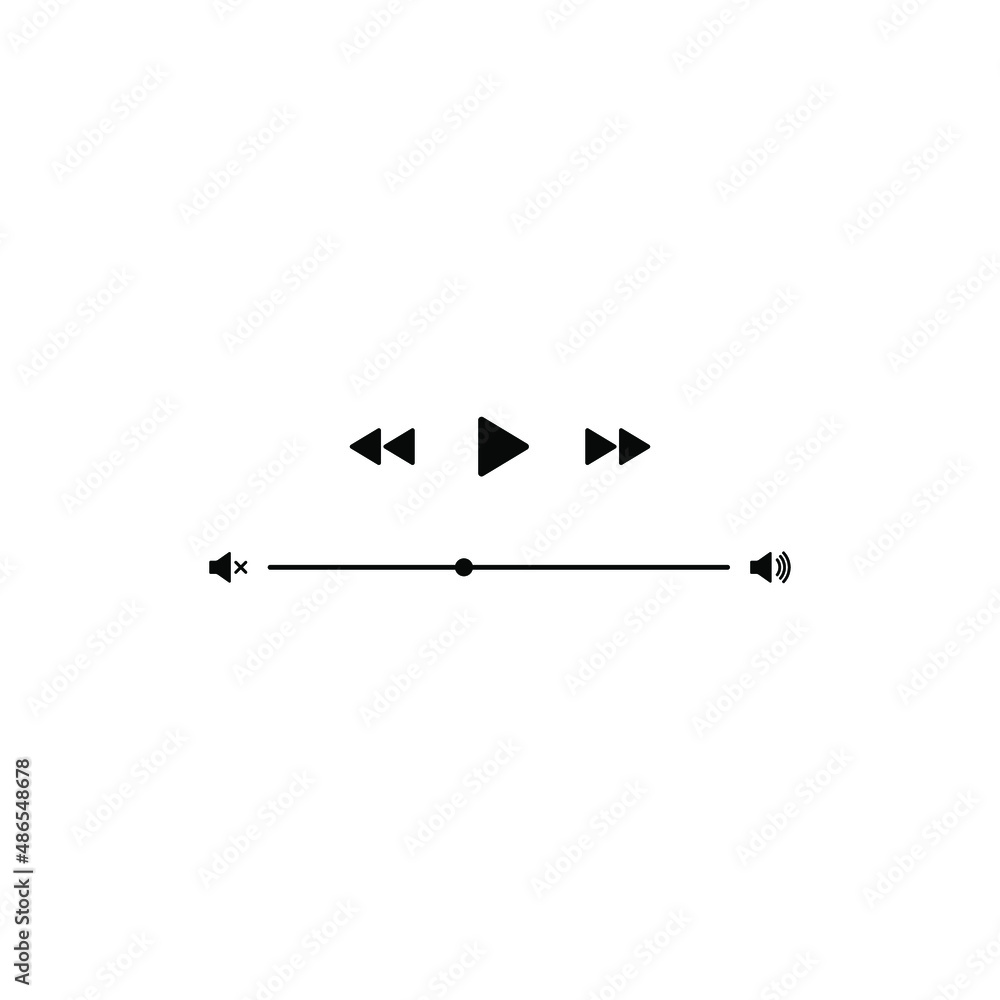 Fotografie Vector illustration of multimedia navigation on smartphone device