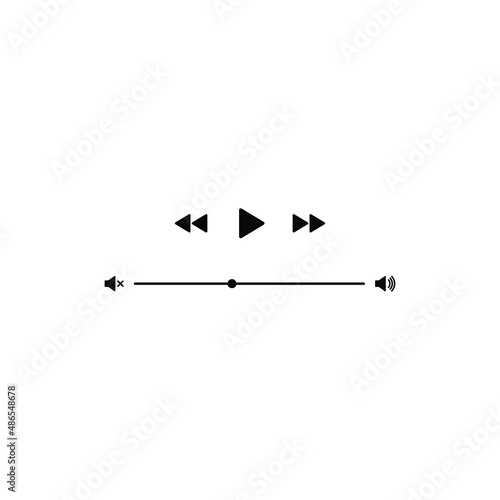 Vector illustration of multimedia navigation on smartphone device.