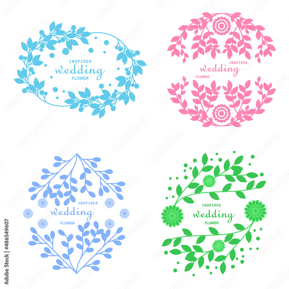 Set of beautiful floral elegant vector graphics. Set of beautiful floral elegant vector graphics.