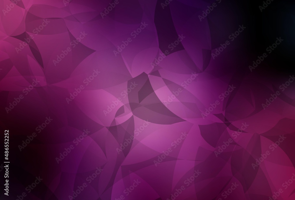 Obraz premium Dark Purple, Pink vector low poly background.