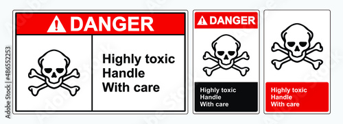 Safety sign danger ammonia. Safety sign Vector Illustration. OSHA and ANSI standard sign. eps10