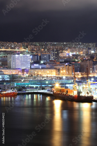 port at night