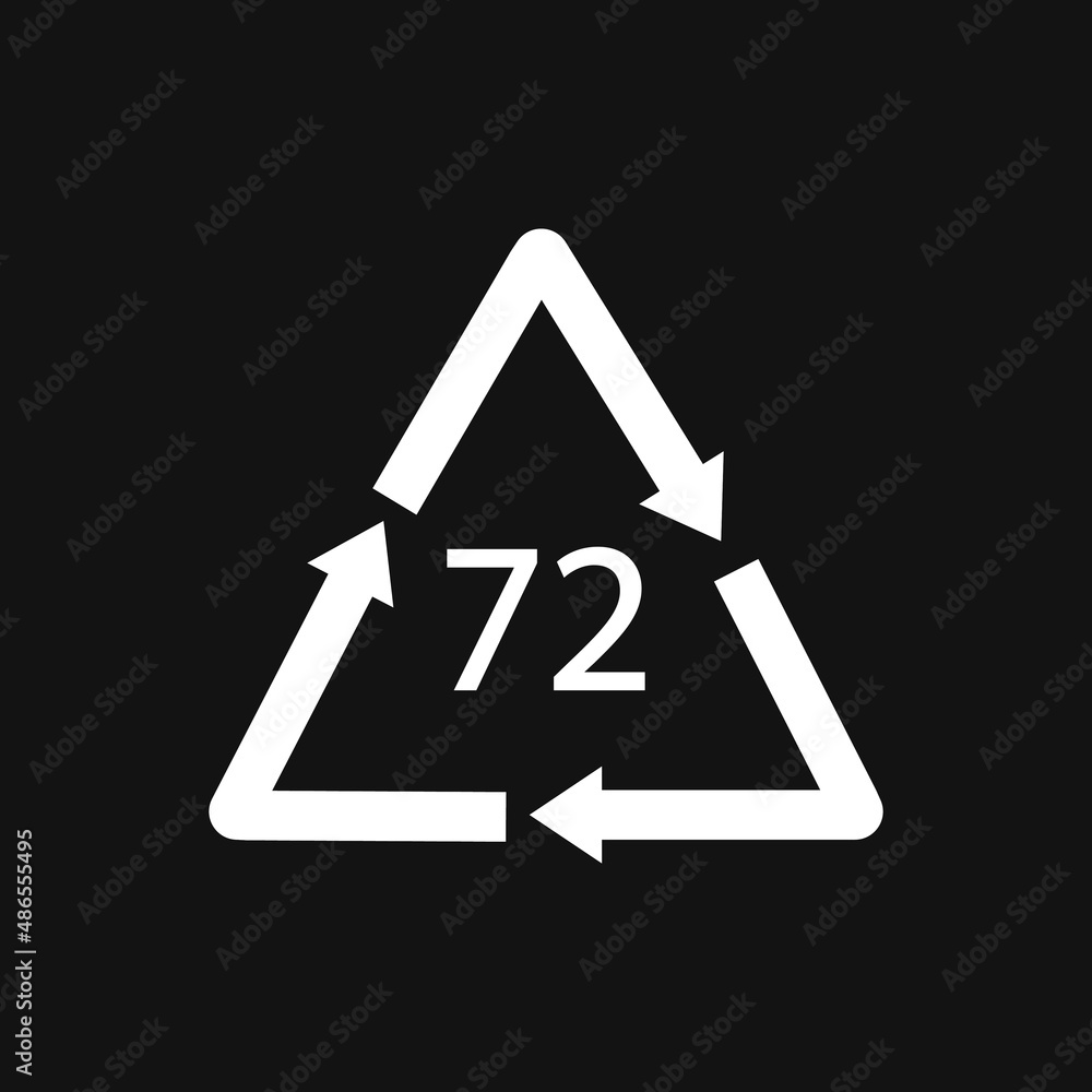 Brown Glass recycling code 72 GL. Vector illustration Brown Glass recycling code 72 GL. Vector illustration