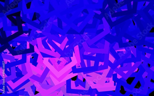 Dark Purple, Pink vector background with hexagons.