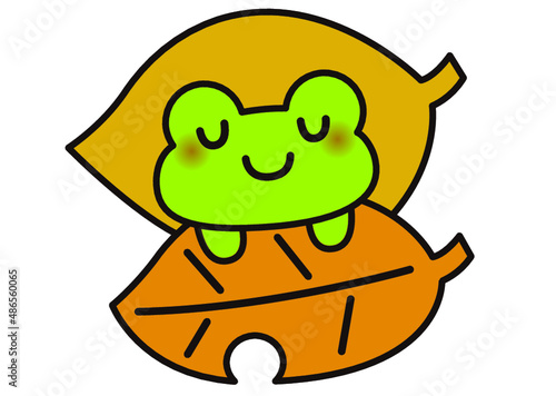 カエル,動物,子供,秋,冬,寝る,休憩,休む,９月,１０月,１１月,幼稚園,保育園,小学生,小学校,園児,幼児,保育所,保育,学校,シマリス,お昼寝,冬眠,落ち葉,生き物,道,かえる,ファンシー,可愛い,壁面イラスト,イラスト,素材,紅葉,おやすみ,おやすみなさい,居眠り,うたた寝,睡眠,熟睡,眠る,メルヘン,かわいい,ゆるい,森,布団