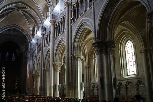 La cath  drale protestante Notre Dame de Lausanne  construite au 13eme si  cle  int  rieur de la cath  drale  ville de Lausanne  canton de Vaud  Suisse