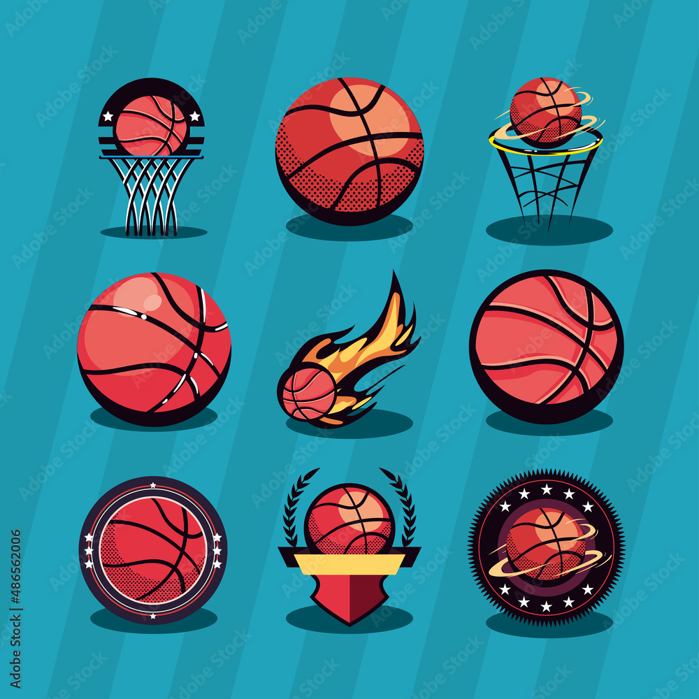 nine basketball items