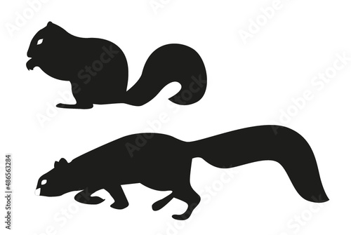 set sagoma scoiattolo roditore opossum animaletto simpatico