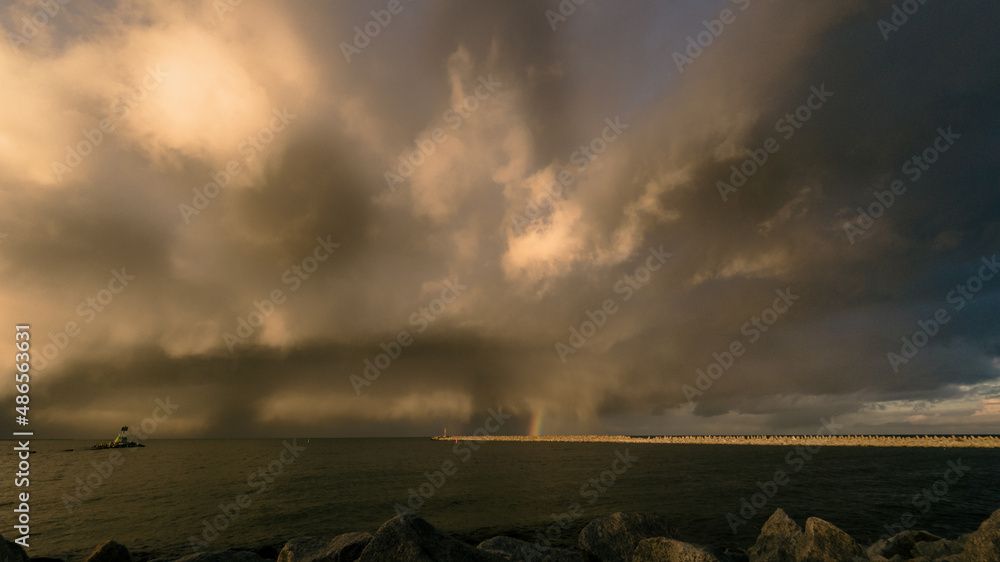 storm front over sea 