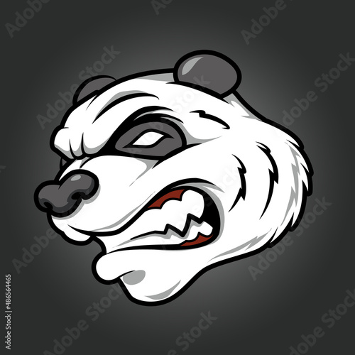 panda head mascot logo vector illustration template isolated