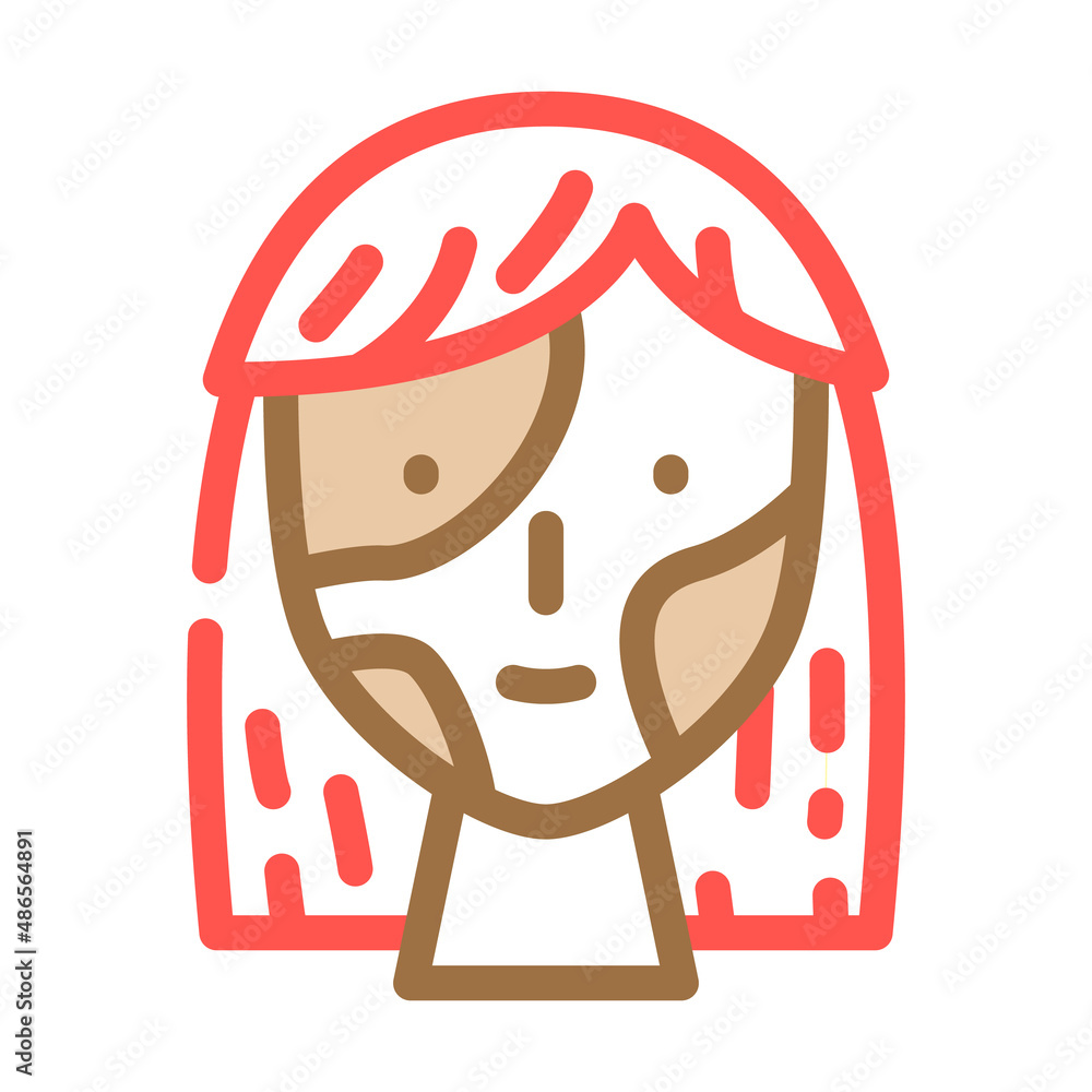 vitiligo skin disease color icon vector. vitiligo skin disease sign