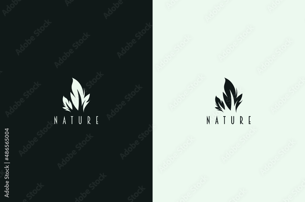 Nature logo For Brand, Abstract Leaf Logo
