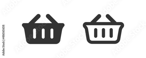 Shop basket icon. Market buy symbol. Supermarket purchase simple illustration in vector flat