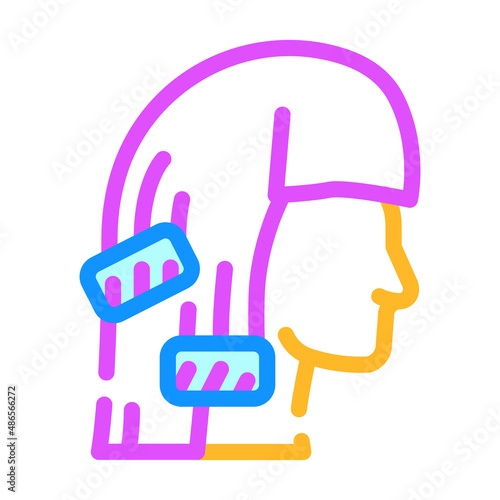 thermo wrap and curler color icon vector. thermo wrap and curler sign. isolated symbol illustration