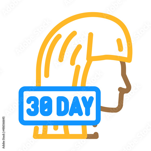 validity of hair paint or haircut color icon vector. validity of hair paint or haircut sign. isolated symbol illustration