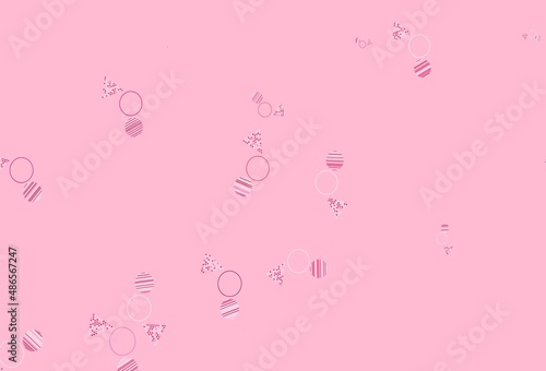 Light Purple vector background with polygonal style with circles.