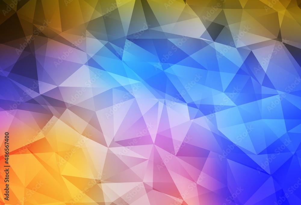 Fototapeta premium Light Multicolor vector triangle mosaic texture.