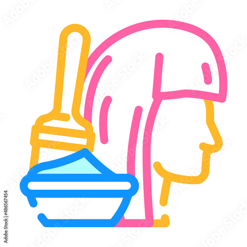 painting hair color icon vector. painting hair sign. isolated symbol illustration