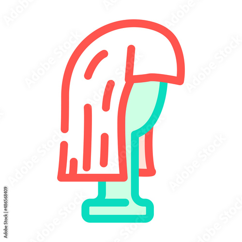 wig accessory color icon vector. wig accessory sign. isolated symbol illustration