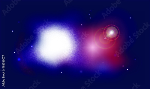 vector illustration of cosmos nebula with stars and star clouds