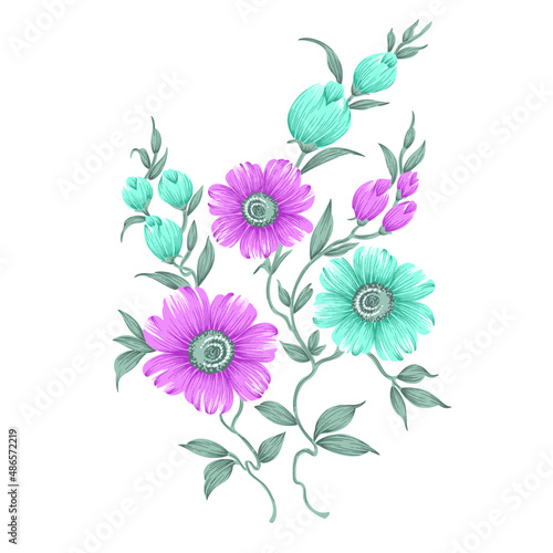 textile flower bunch beautiful color