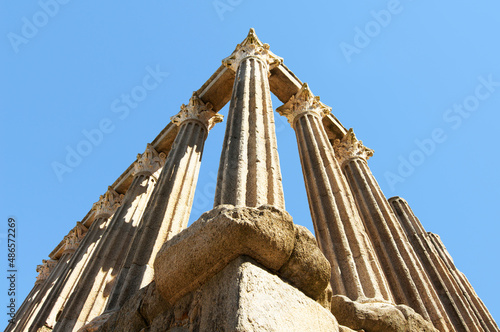 roman temple of Evora city in Portugal , world heritage site Unesco photo