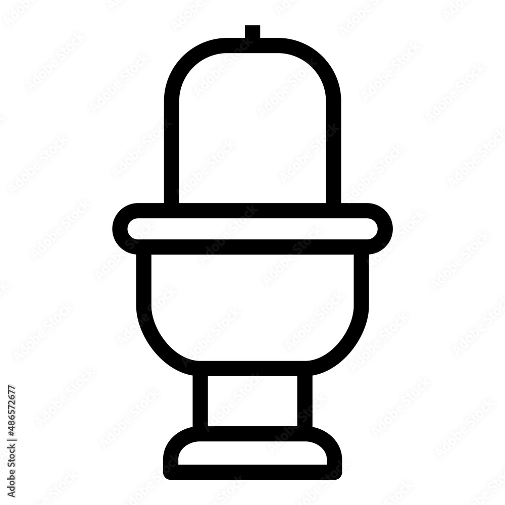 Toilet Flat Icon Isolated On White Background Toilet Flat Icon Isolated On White Background