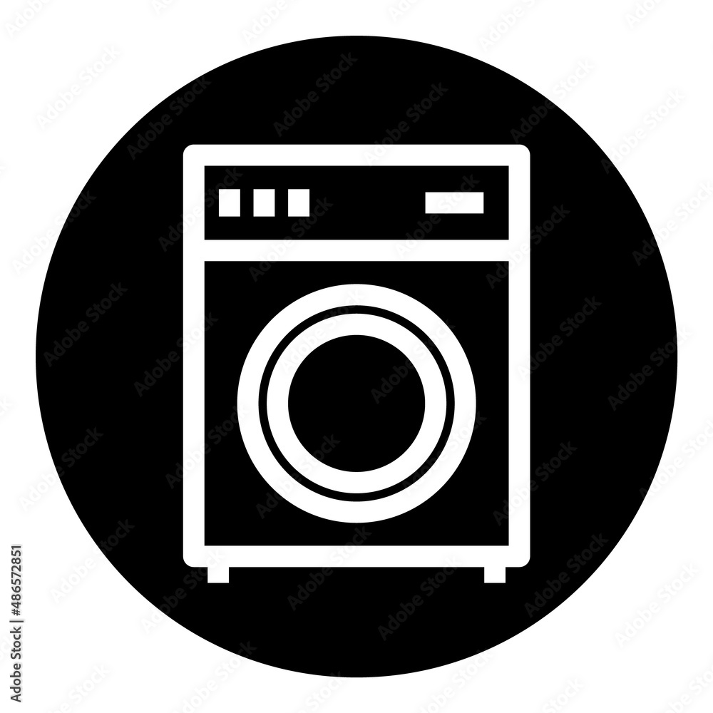 Washer Flat Icon Isolated On White Background Washer Flat Icon Isolated On White Background