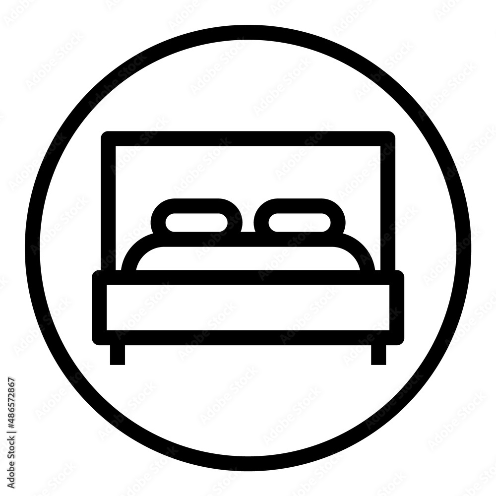 Bed Flat Icon Isolated On White Background Bed Flat Icon Isolated On White Background