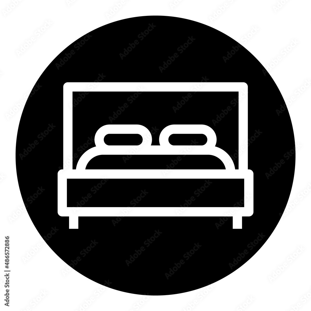 Bed Flat Icon Isolated On White Background Bed Flat Icon Isolated On White Background