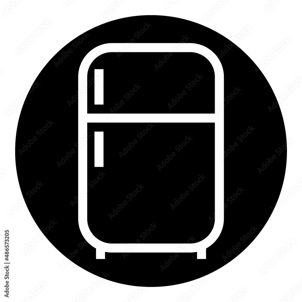 Fridge Flat Icon Isolated On White Background Fridge Flat Icon Isolated On White Background